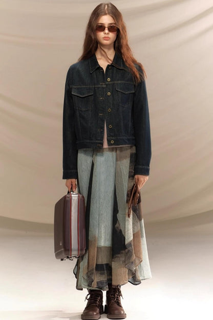 Raw Washed Amber Denim Jacket