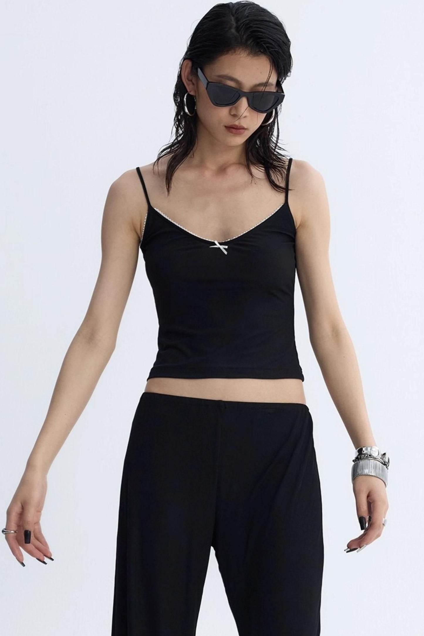 Cool Lace Bow Three-Piece Set-Up