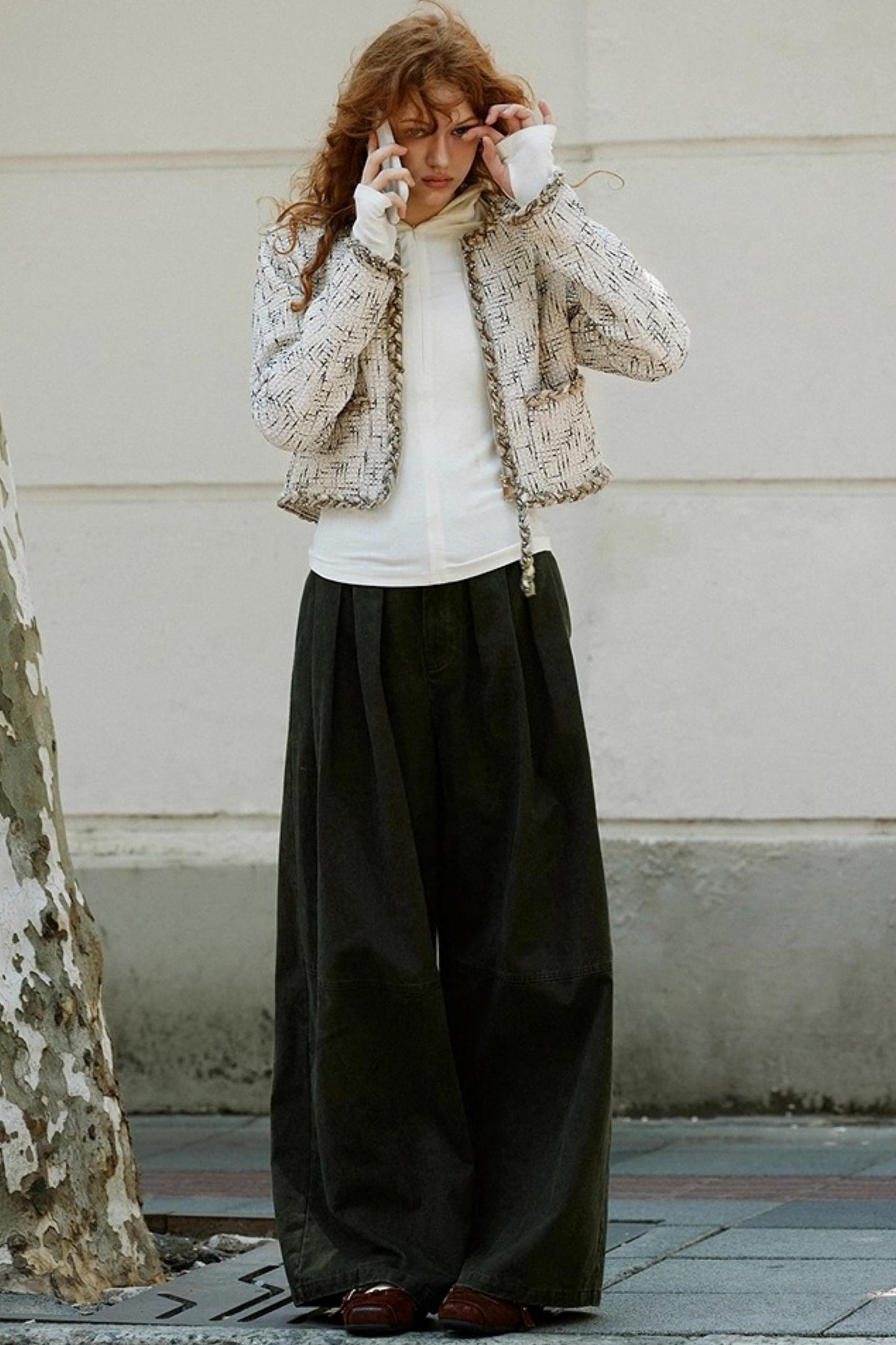 Waist Pleated Cargo Pants