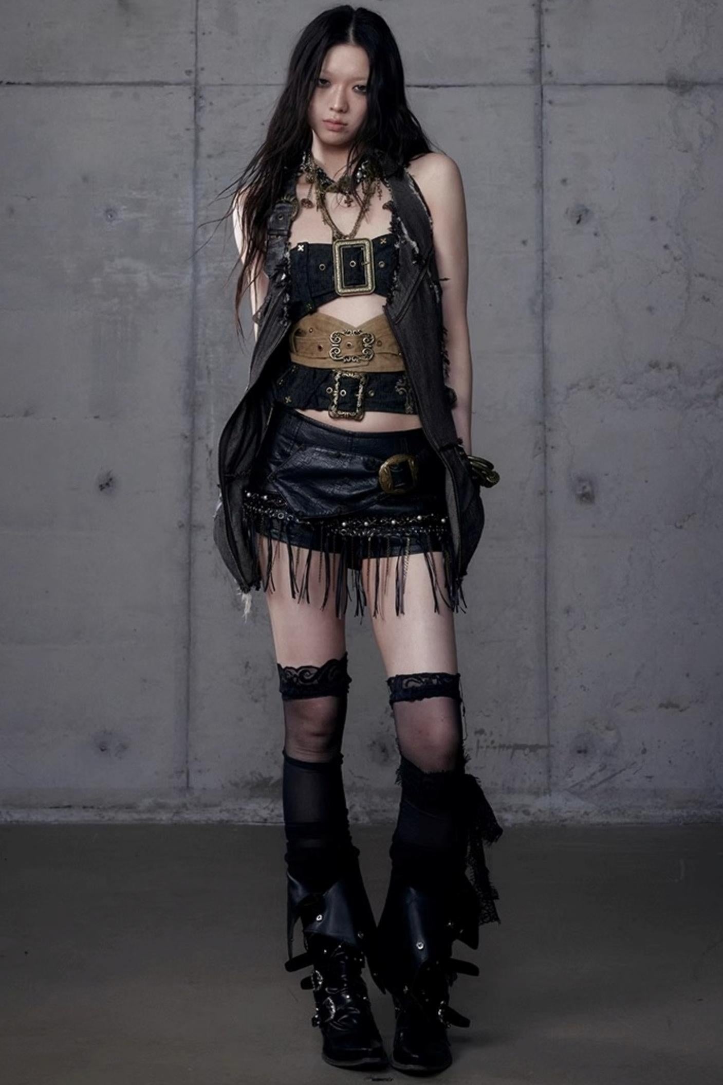 Workwear Waist Denim Vest