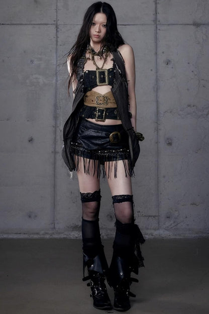 Workwear Waist Denim Vest