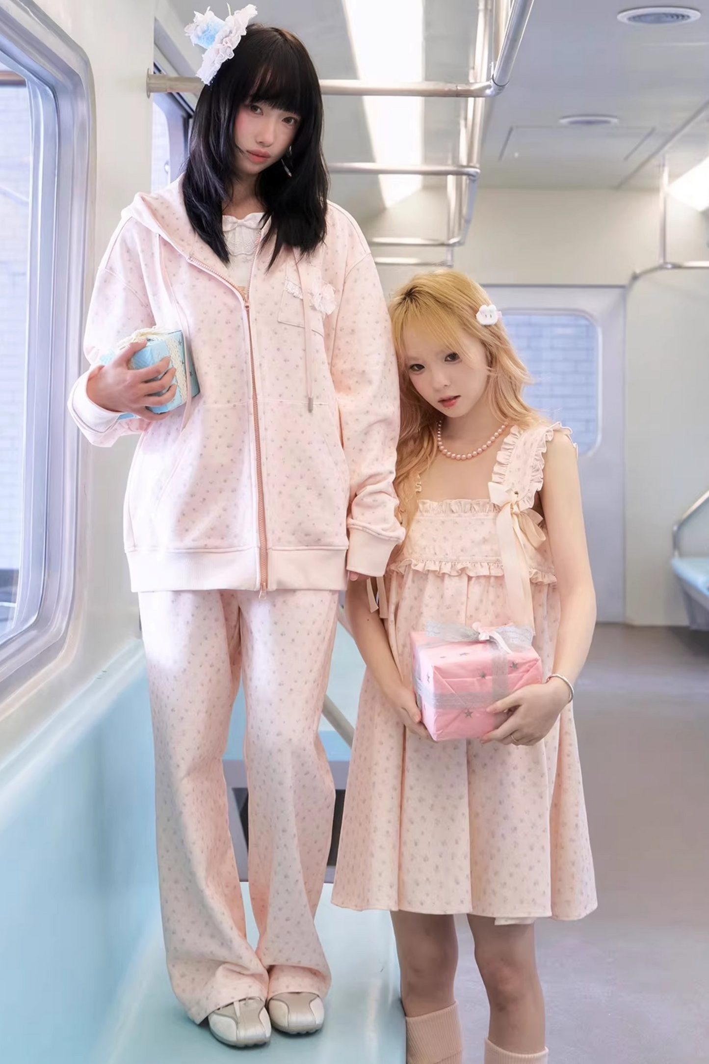 Tender Pink Satin Ribbon Dress