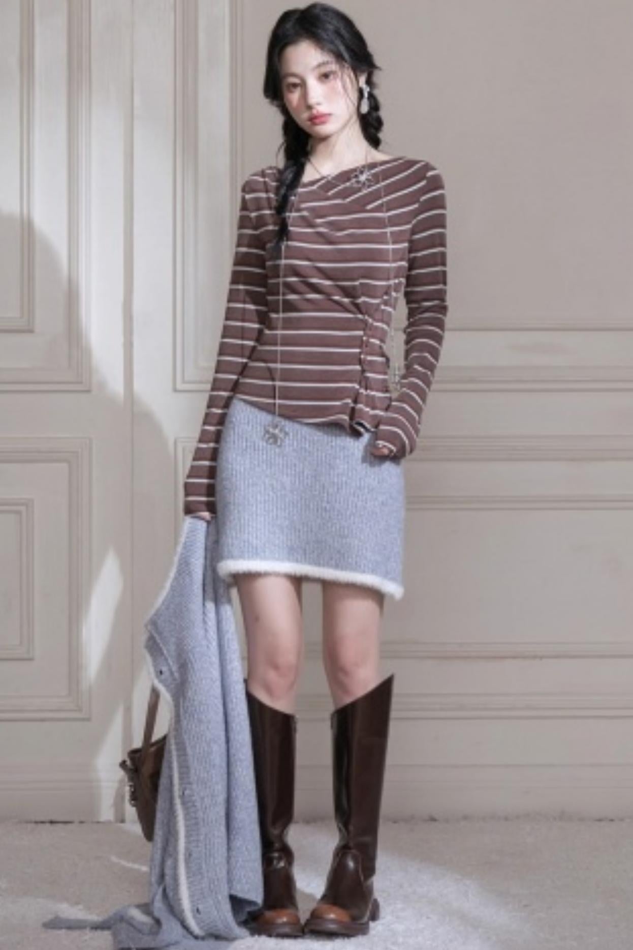 Blue Island Floral Wool Suit Set-up