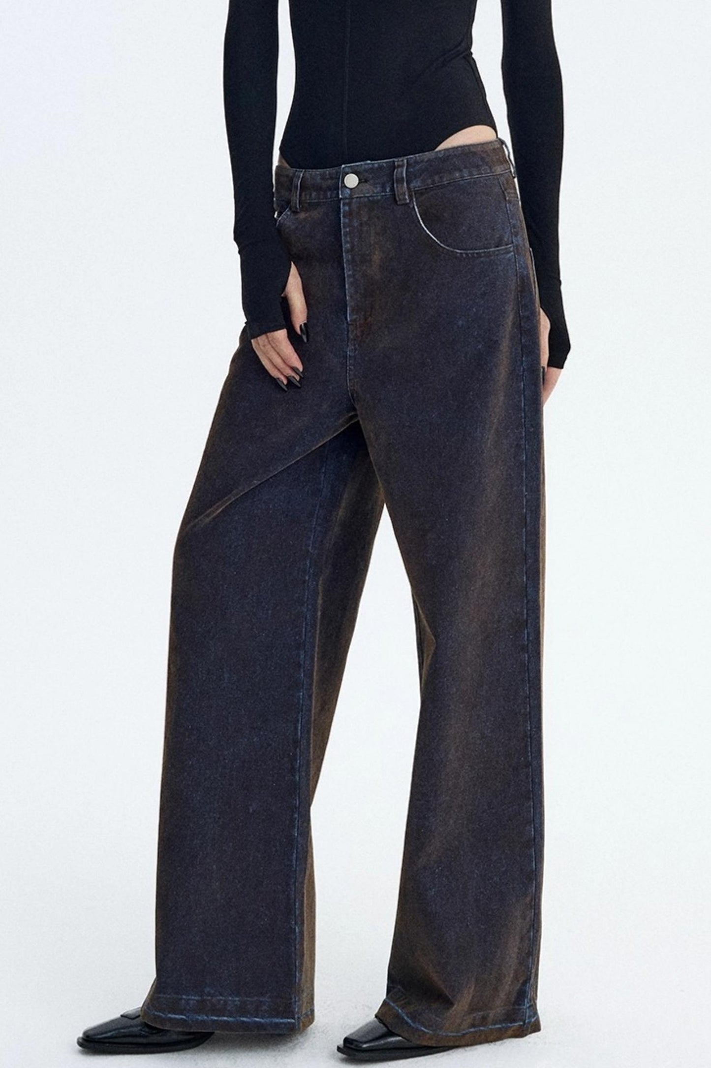 Distressed Velvet Winter Pants