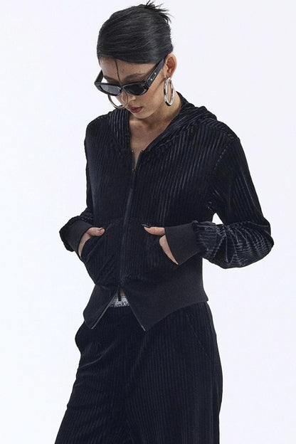 Winter Velour Hooded Top Set-Up