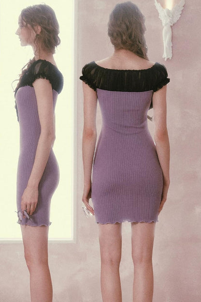 Lace Knit Bodycon Dress