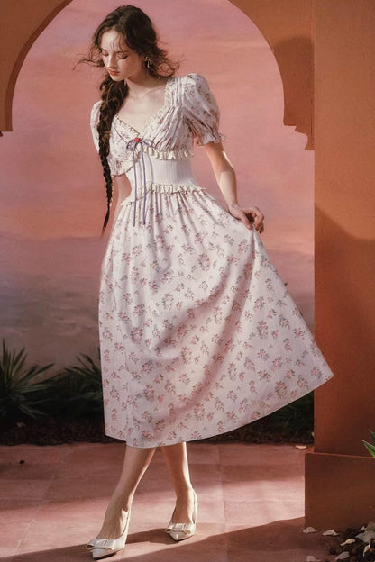 Spitzenblumen Kleid