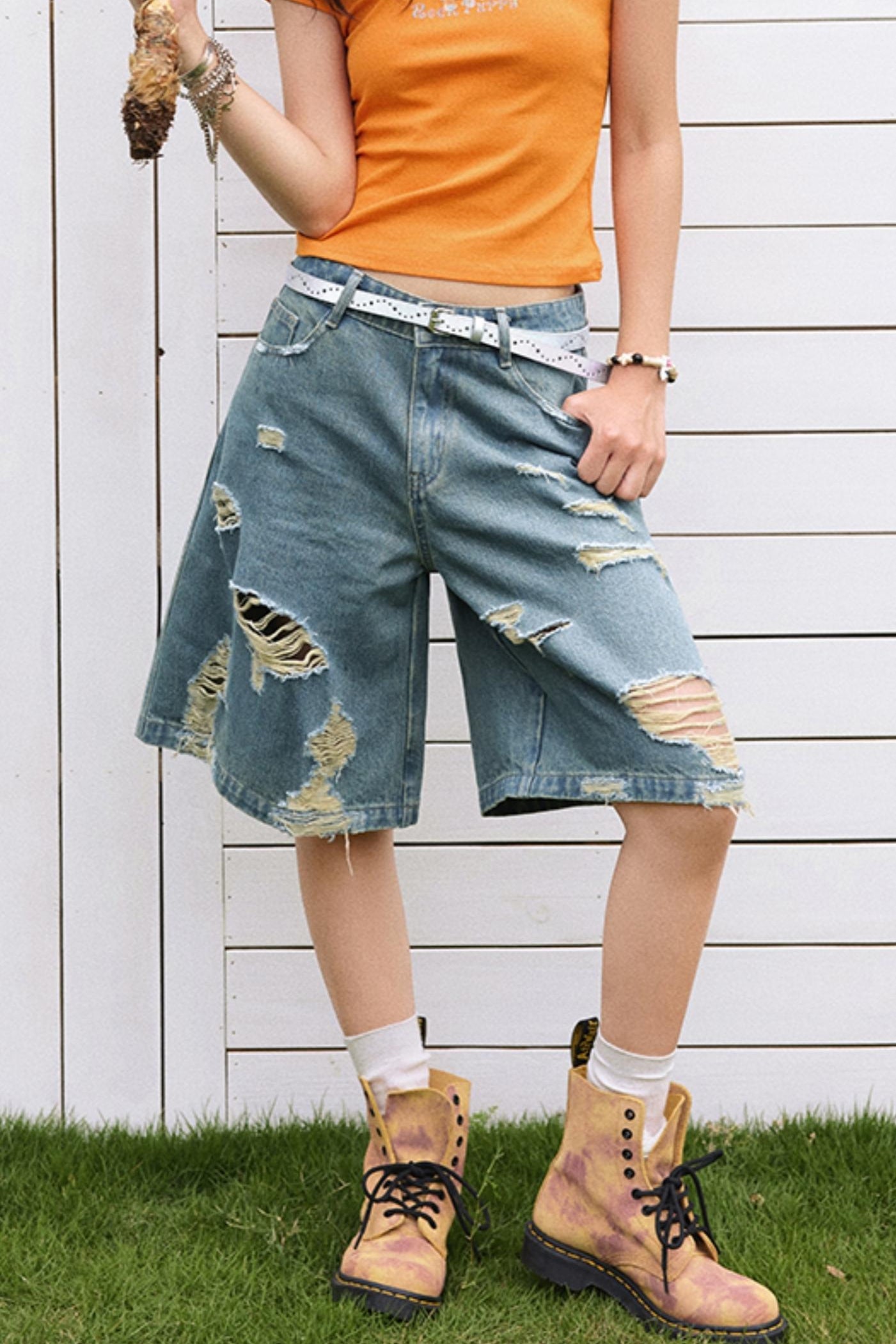 Moss Denim Shorts