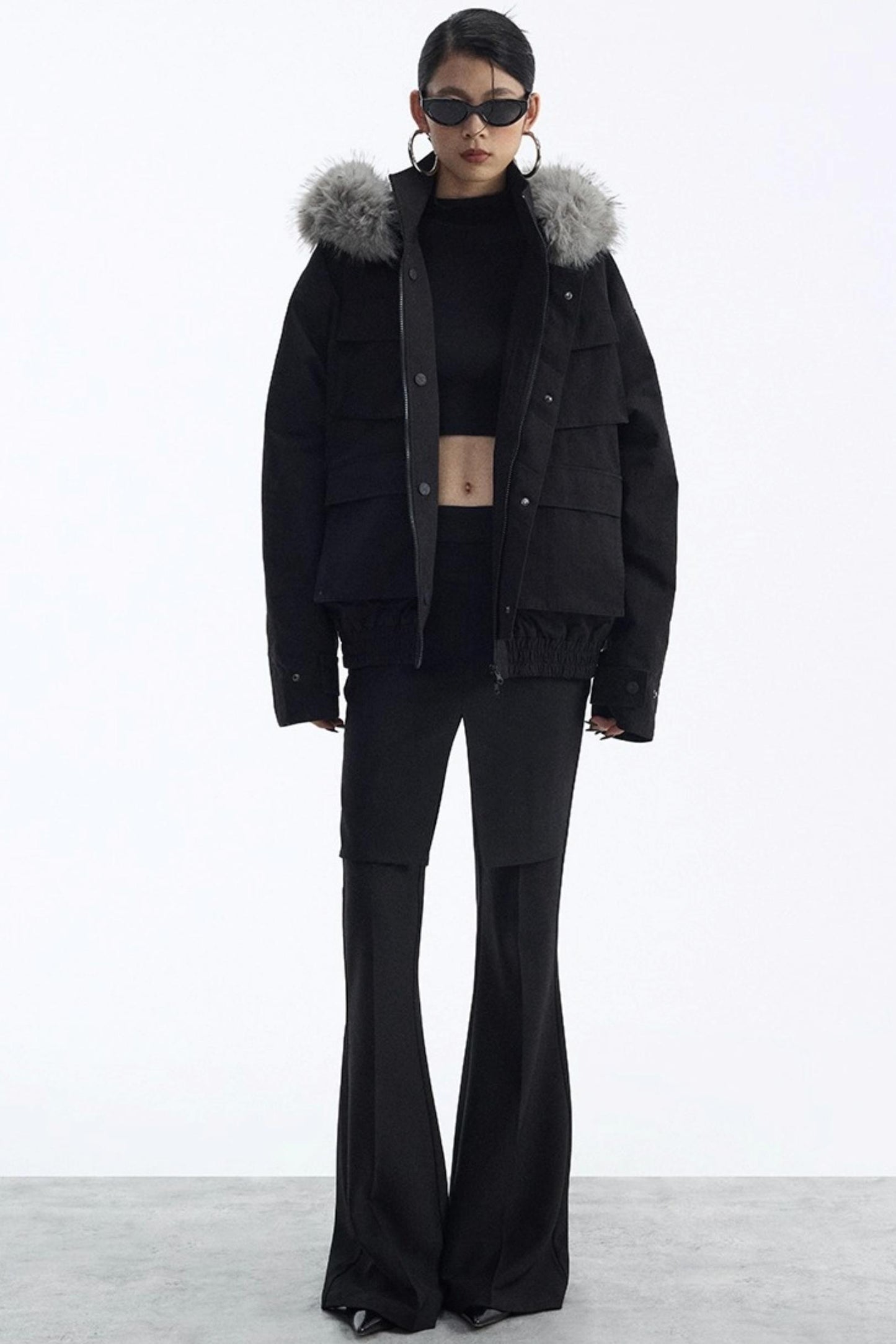 Winter Slim Black Trousers