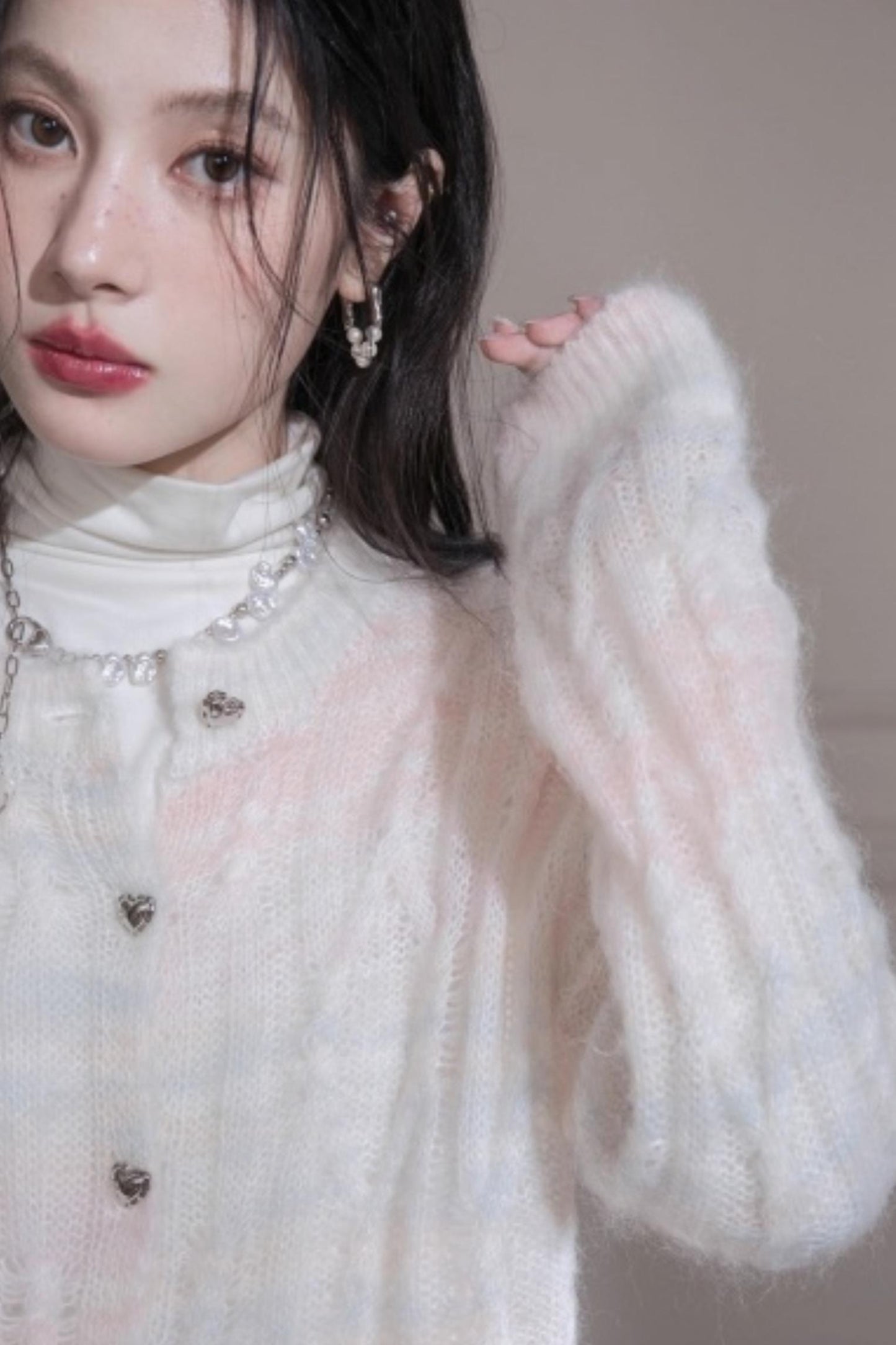 Gradient Alpaca Wool Cardigan