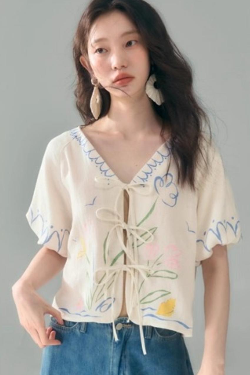 Morning Dew Tulip Tencel Linen Strappy Set-Up