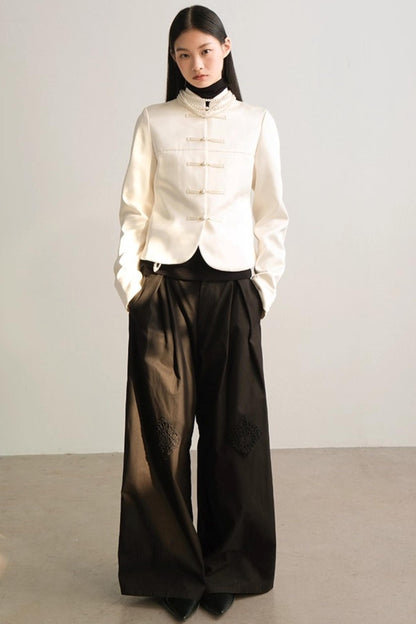 Handmade Crochet Wide-Leg Pants