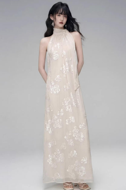 Gilt Shadow Halter Dress