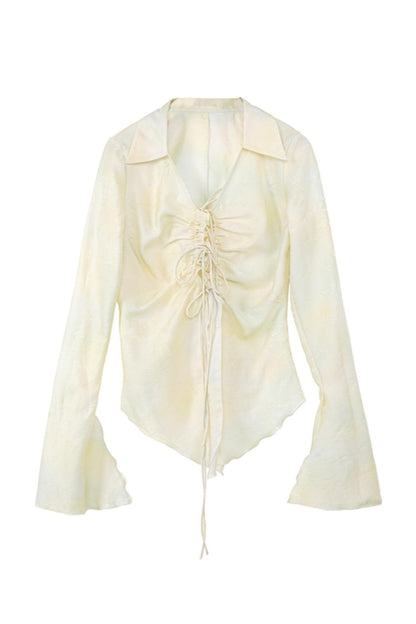 Romantic Silk Tie Cardigan