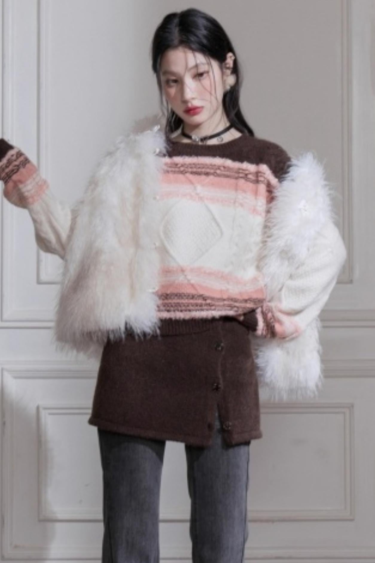 Simulated Texture Fur Vest