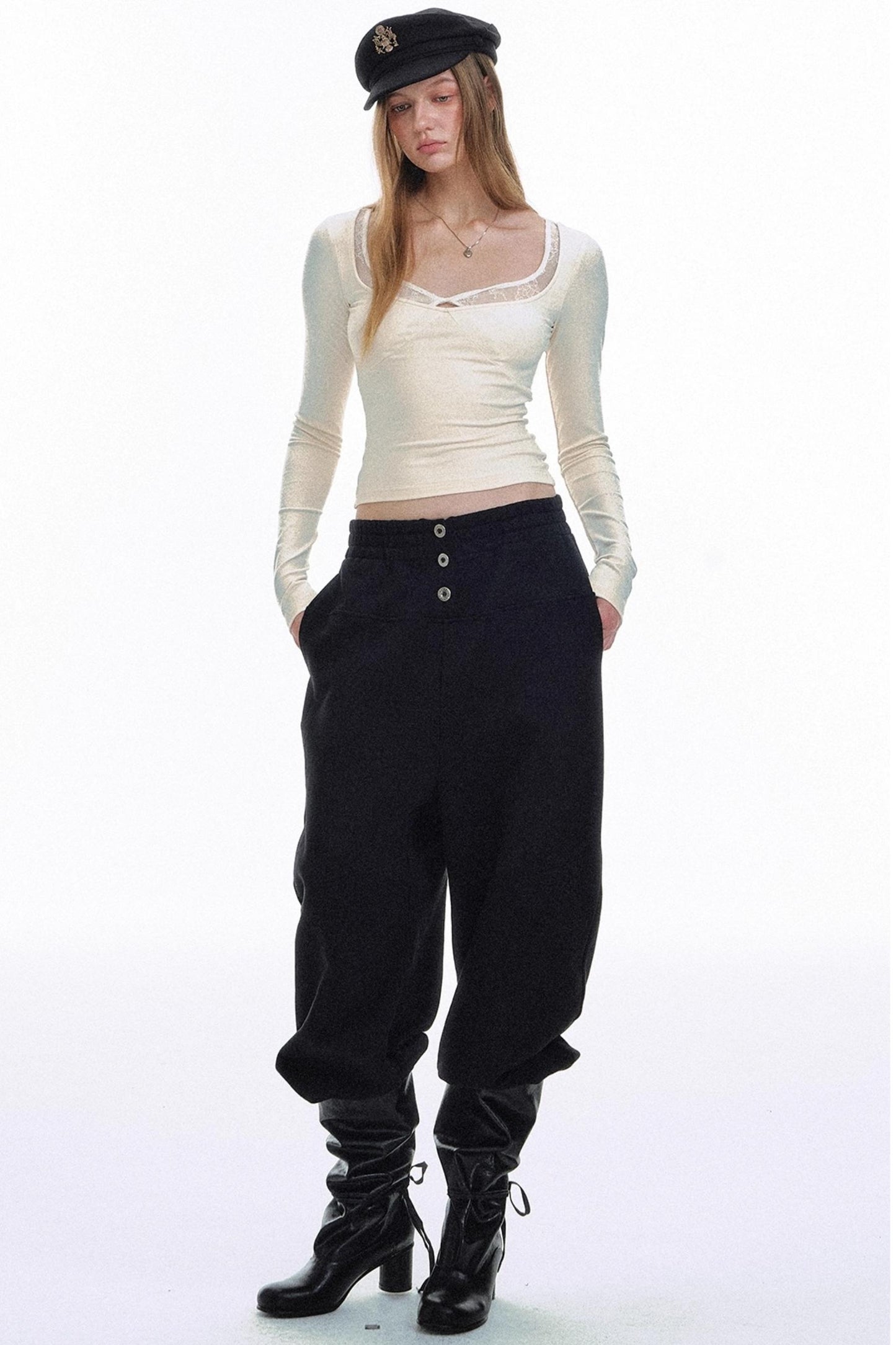 Twisted Lace Knit Top