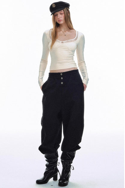 Twisted Lace Knit Top