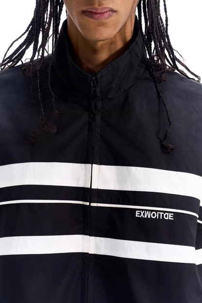 Color-Blocked Distressed Sports Jacket