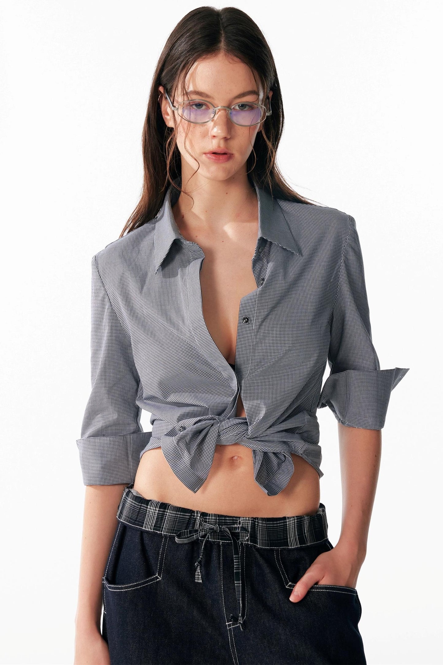 Versatile Cropped Shoulder Shirt