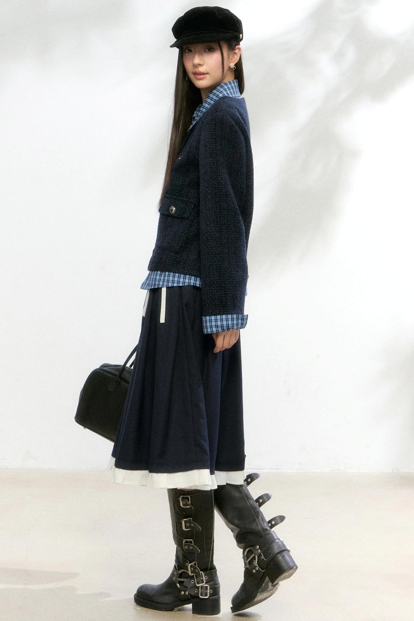 Autumn Pleated A-Line Skirt