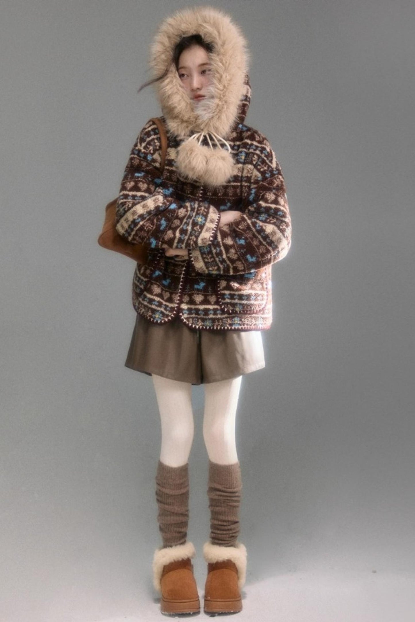 Spicy Coffee Leather Shorts