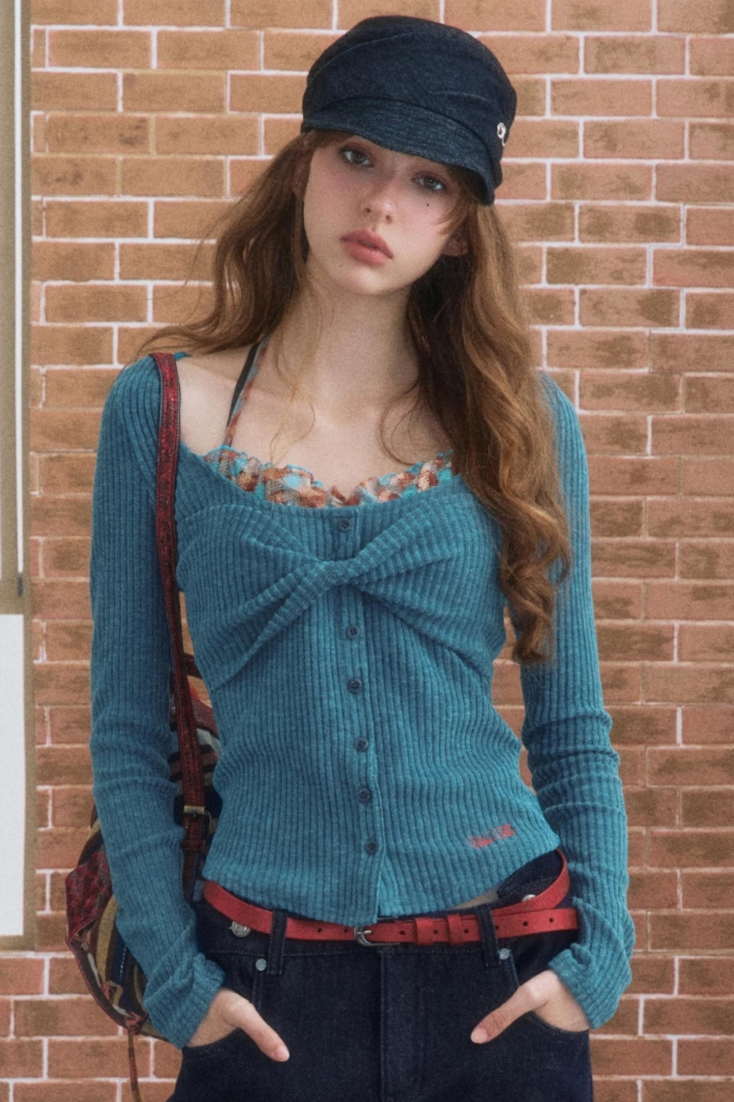 Contrasting Halterneck T-Shirt