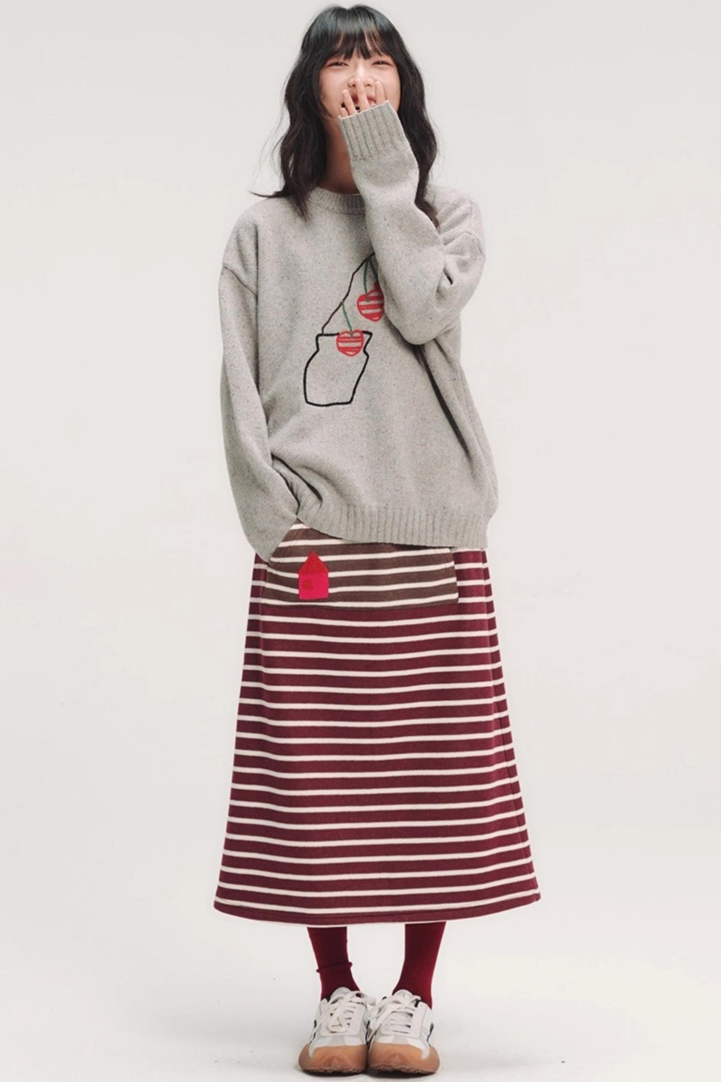 Colorful 3D Embroidery Skirt