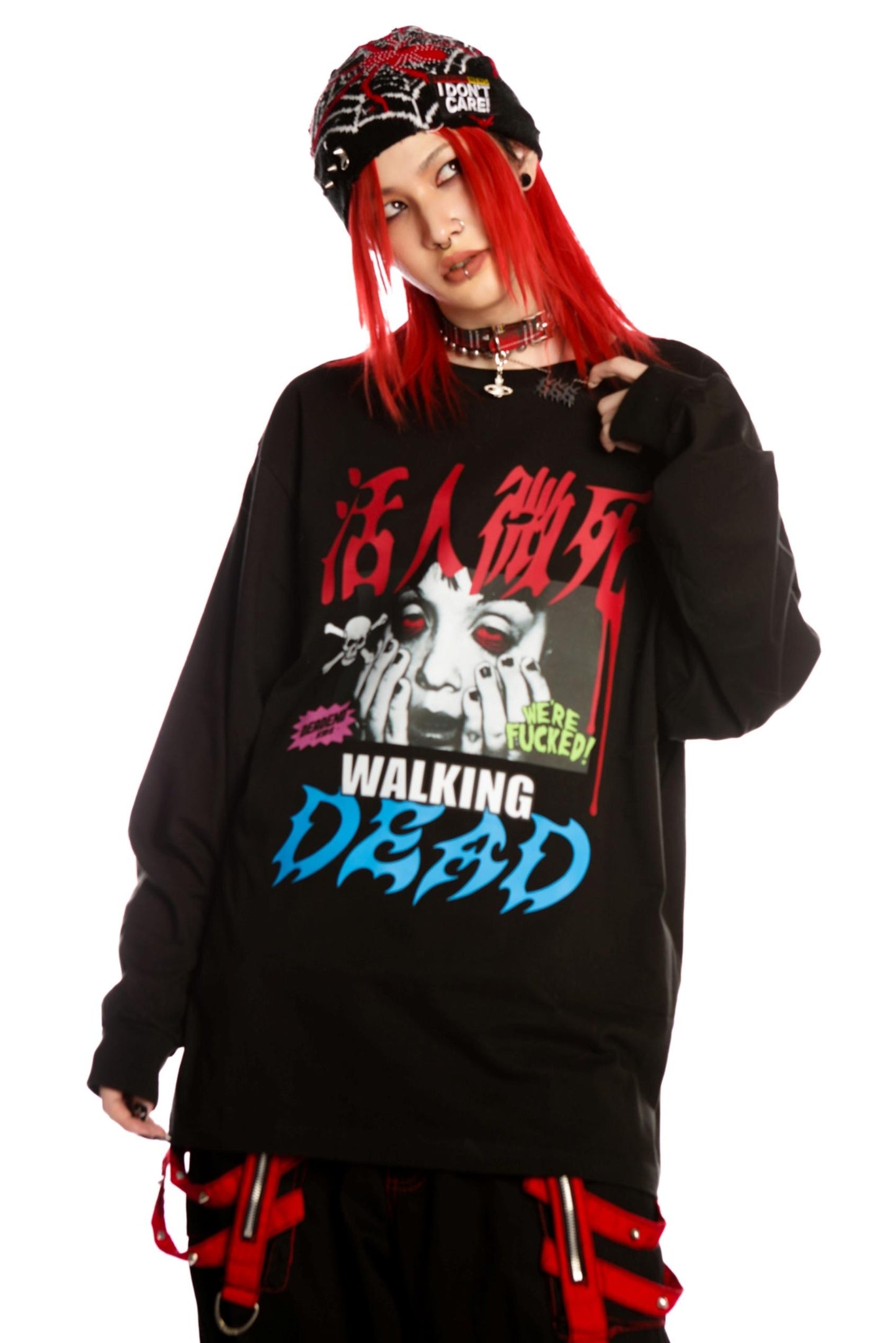 Fallen Angel Print Retro Top