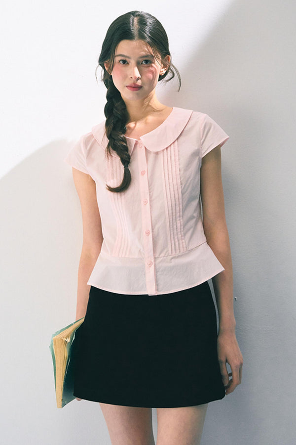 Pink Peter Pan Collar Shirt