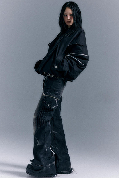 Vintage Oversized Bomber Jacket