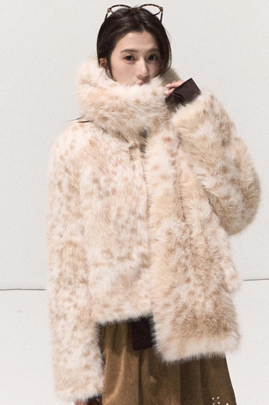 Leopard Print Fur Coat set-Up