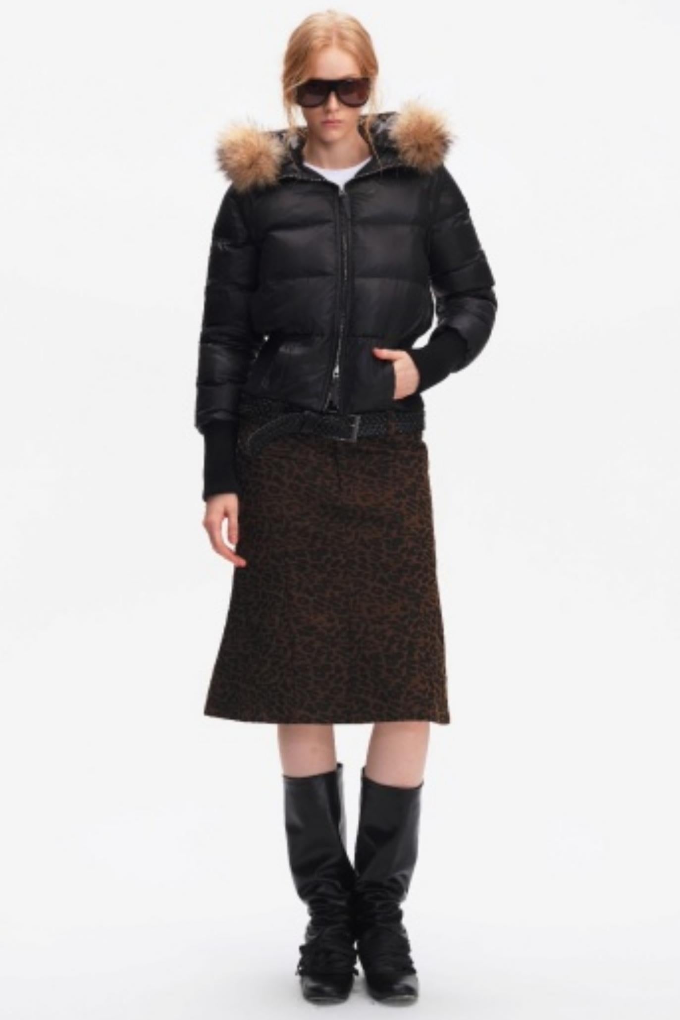 Leopard Print Fishtail Skirt