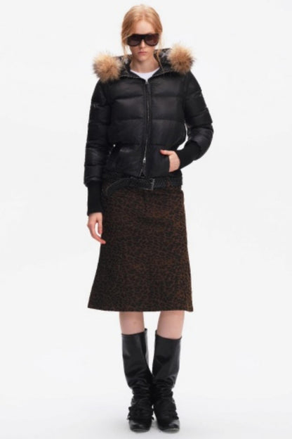 Leopard Print Fishtail Skirt