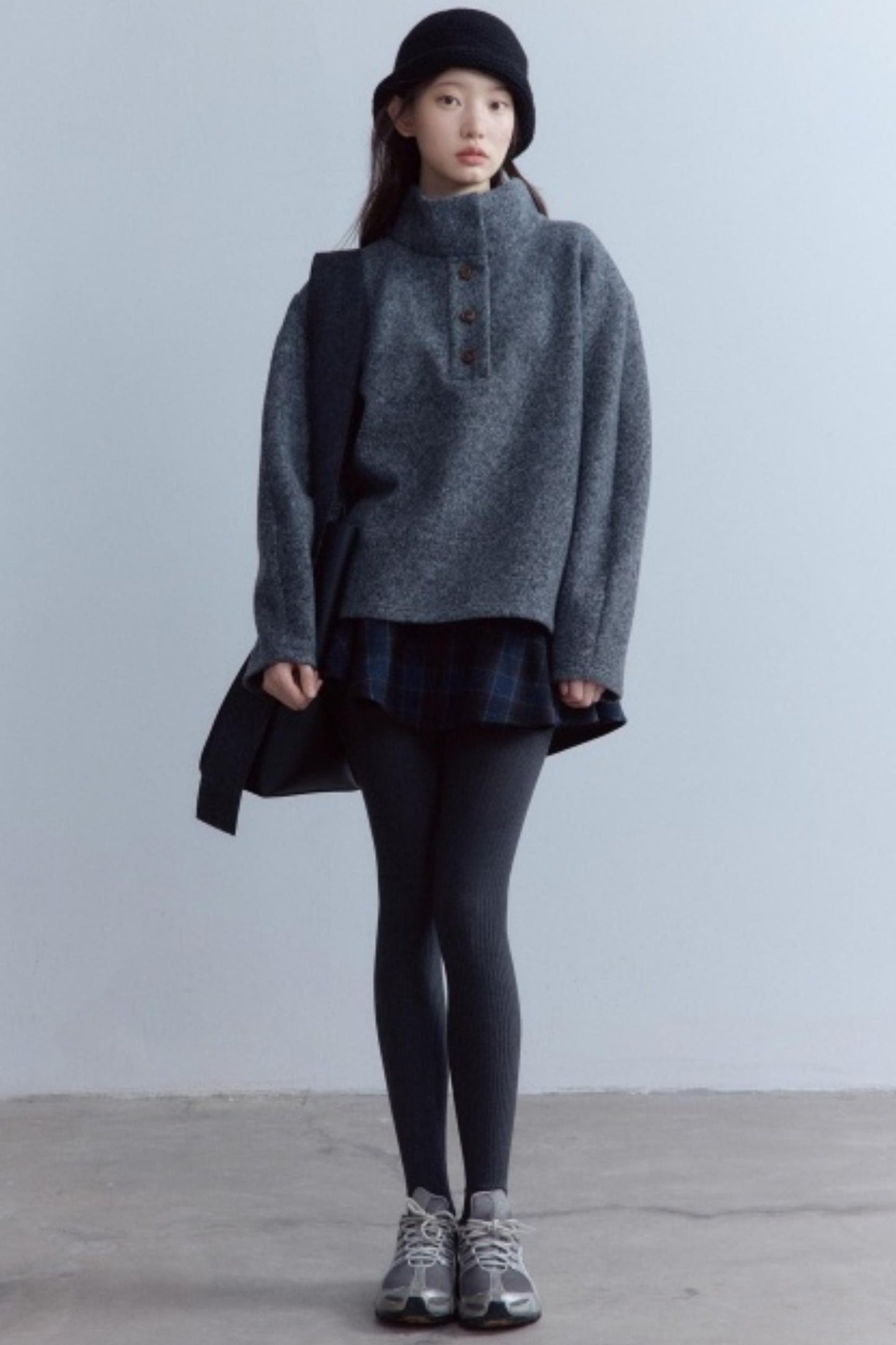 Scottish Plaid A-Hem Woolen Skirt