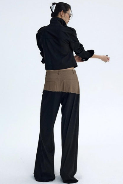 Black Fleece-Lined Workwear Jacket