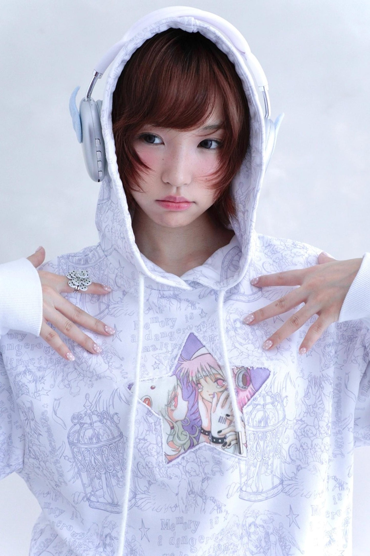 Millennium White Hooded Sweatshirt