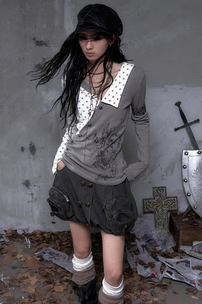 Vintage Striped Knitted Top