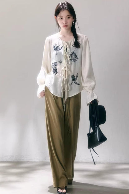 Bird and Rose Linen Blouse