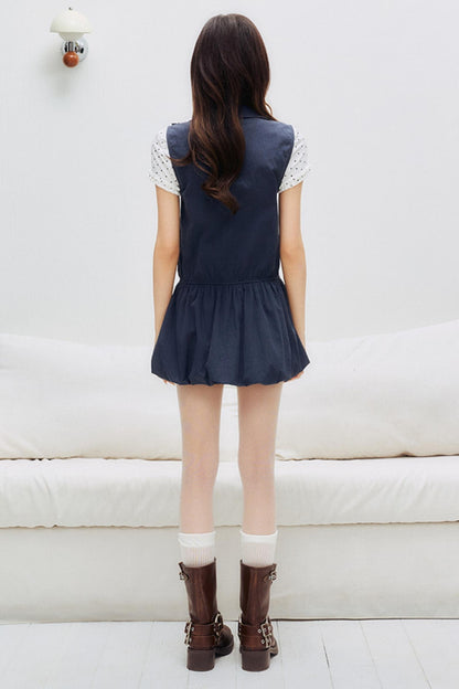 Floral Lace U-Neck Dress