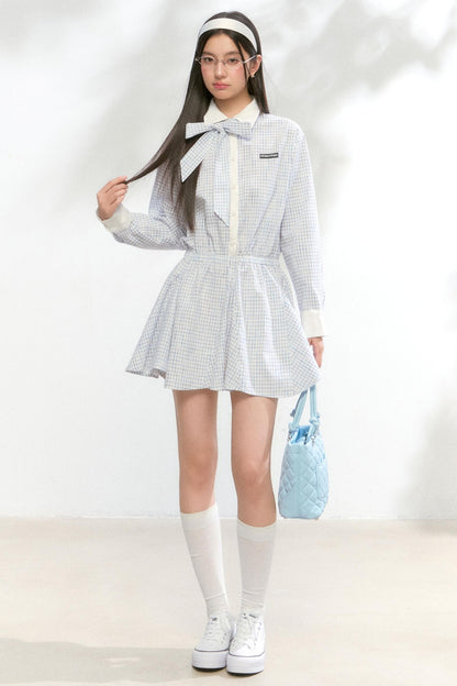 Autumn White Shirt Dress