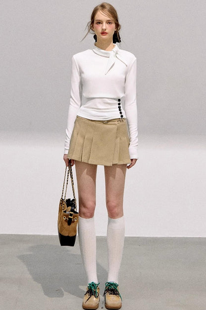 Mint Asymmetrical Button Knitwear