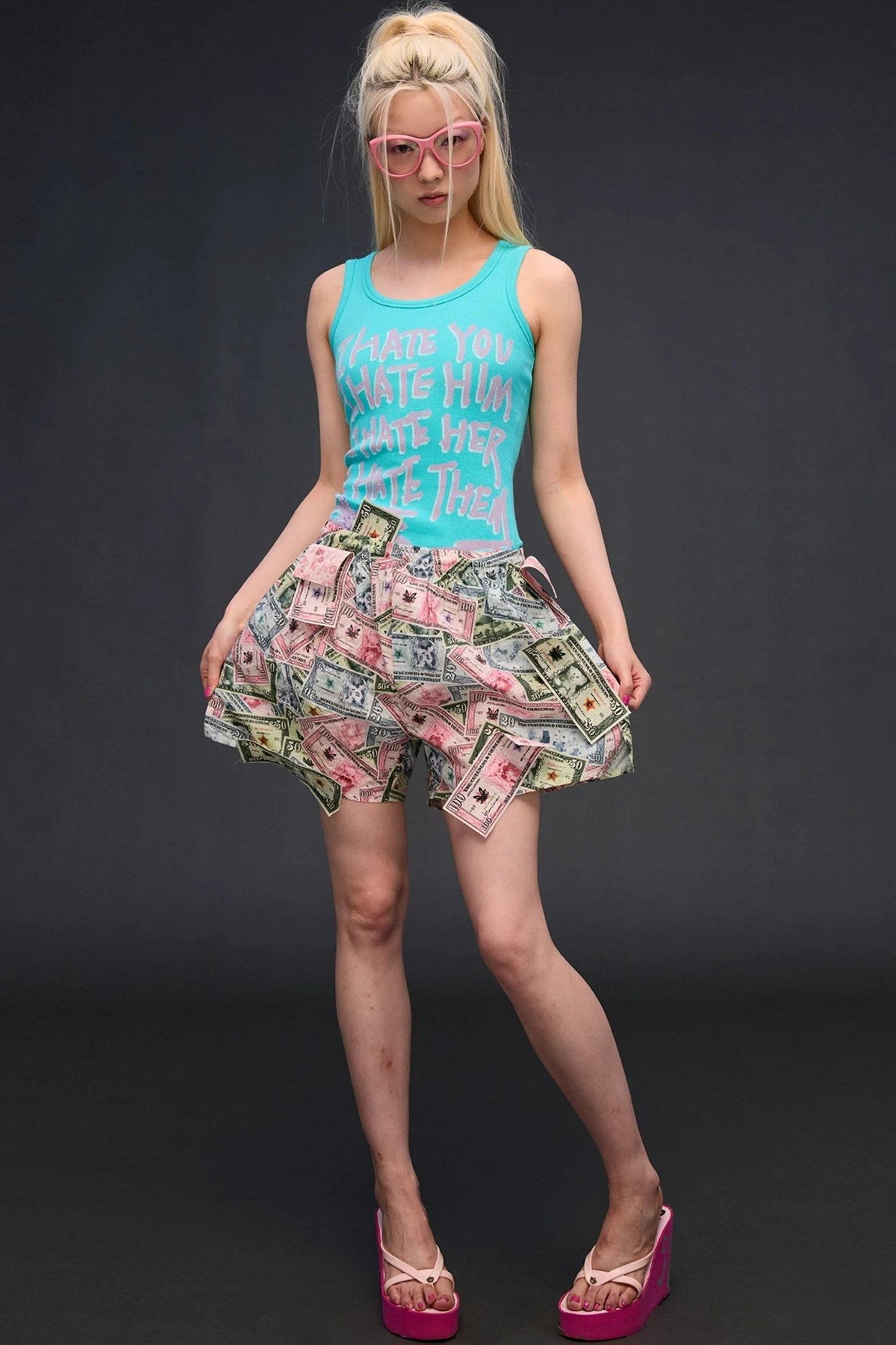 Money Printed Cargo Pants