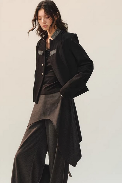 Jacke mit Tinte Border Patchwork