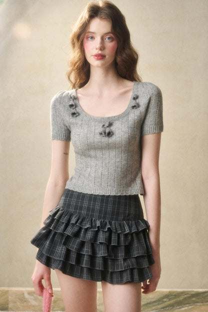 Handmade Floral Cropped Top