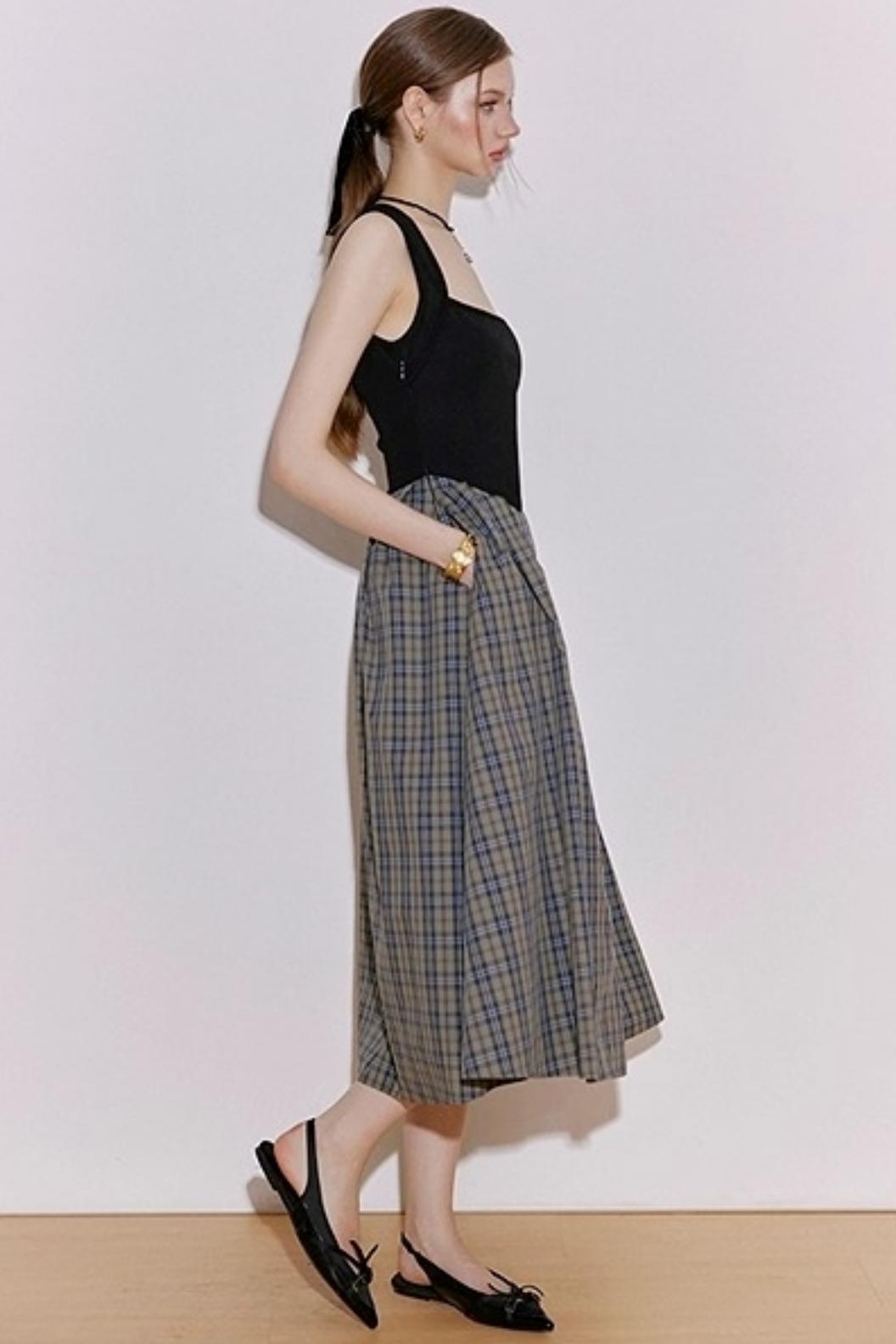 Classic Check Shearling Style Dress