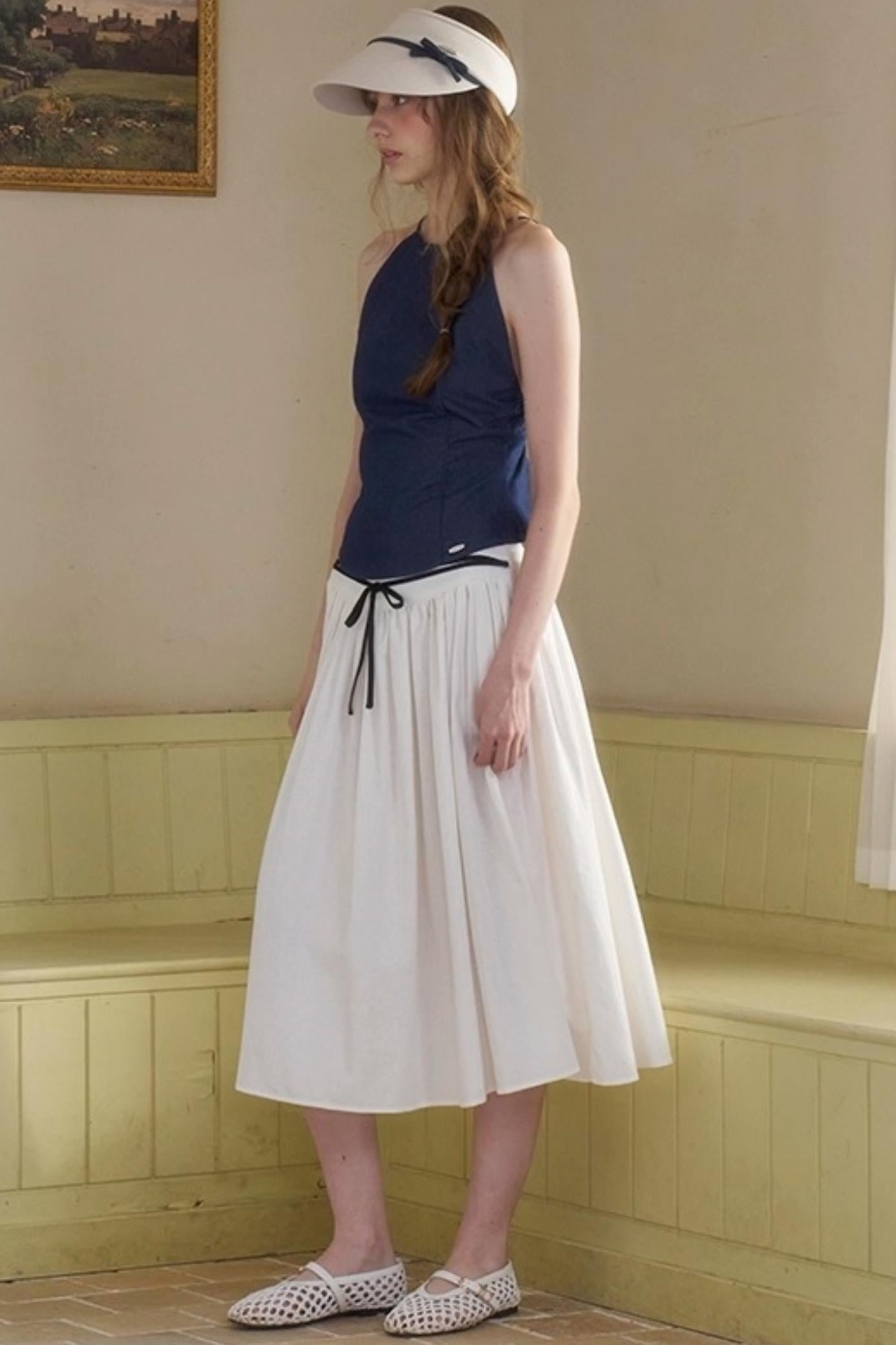 Retro Loose A-Line Stripe Skirt