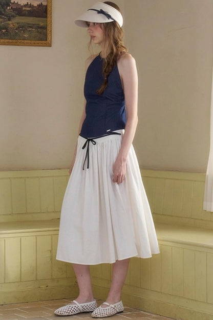 Retro Loose A-Line Stripe Skirt