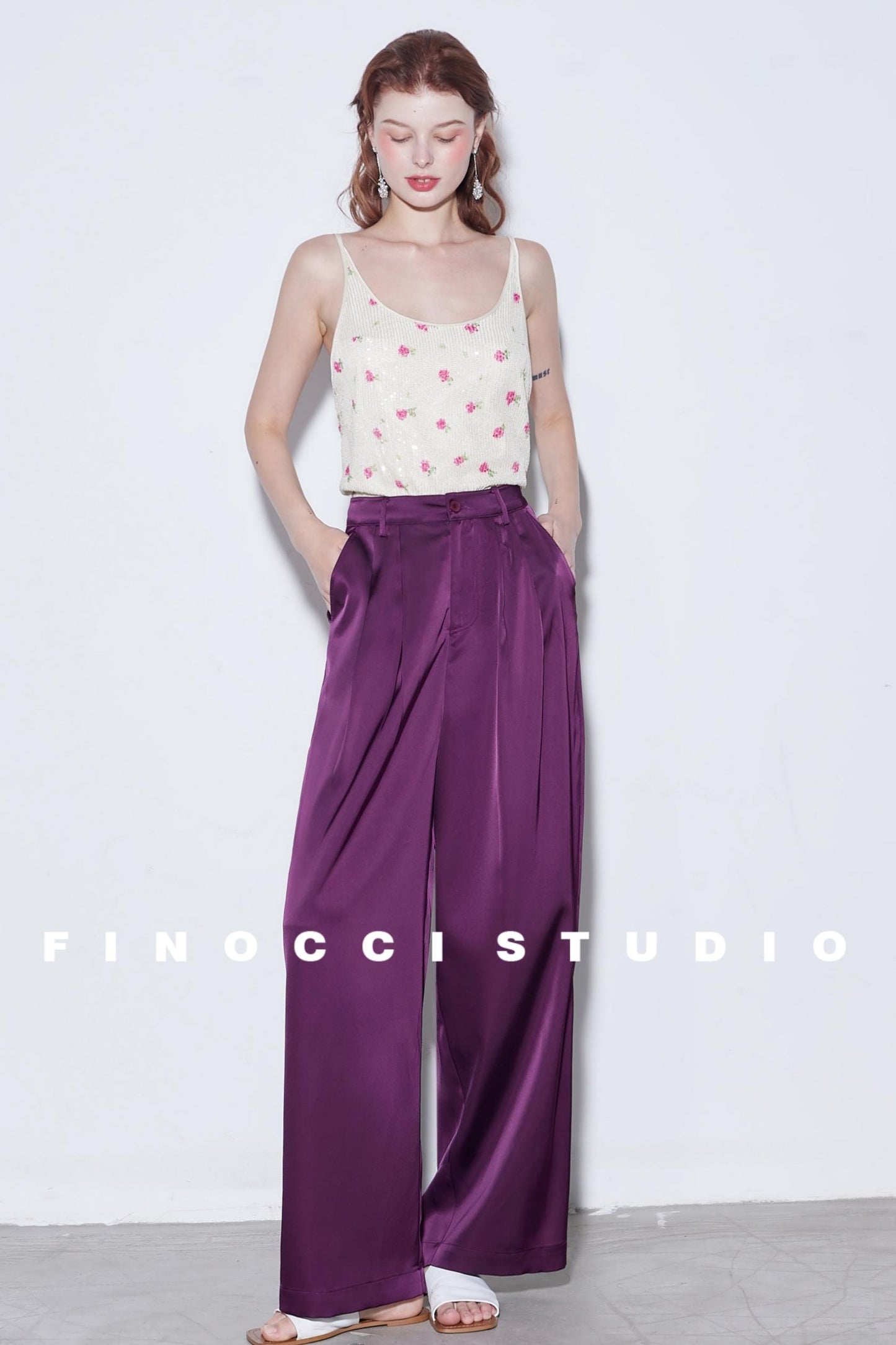 Breeze Pleat Wide-Leg Pants