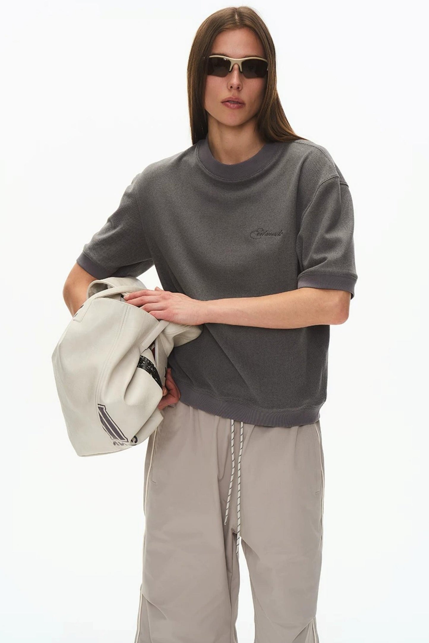 3D Velvet Round Neck T-Shirt