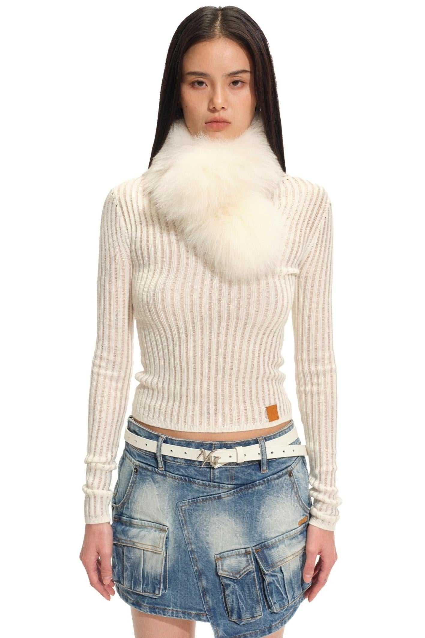 Double-Sided Fur Neck Warmer